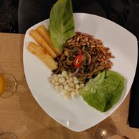 Ceviche classique (bâtonnets de manioc, champignons, grains de maïs) at Resto-Bar LIMA in Quebec