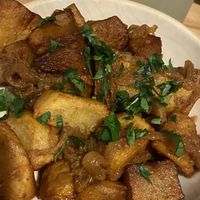 Potatoes with union  at Mezze in Lisbon