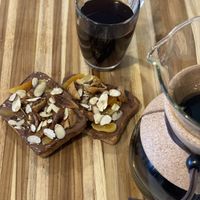Power toast! With pour over coffee 💪 #vegan  #Veganuary at Café Full Cup in Pittsfield
