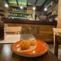 Knedle sa višnjom i kajsijom. at VegANGELov  in Belgrade