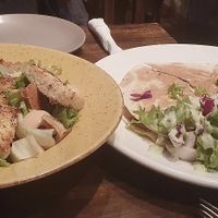 Salad with tofu & magic mushrooms piadina  #Veganuary at VegANGELov  in Belgrade