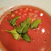 Beets and dried tomato soup at VegANGELov  in Belgrade