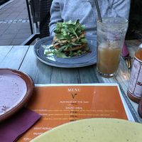 Sweet potato burger   at VegANGELov  in Belgrade