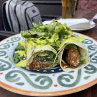 Falafel wrap  at VegANGELov  in Belgrade