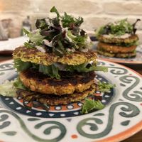 Sweet potato burger   at VegANGELov  in Belgrade