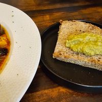 Whole meal bread with olive pate at VegANGELov  in Belgrade