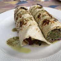 Falafel wrap  at VegANGELov  in Belgrade