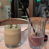 Matcha and mostly finished elderflower lemonade. Excellent service! at VegANGELov  in Belgrade