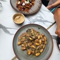 Mushroom gnocchi and tagliatelle at VegANGELov  in Belgrade