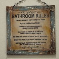 In the toilet 2 at VegANGELov  in Belgrade