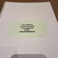 Menu's cover at VegANGELov  in Belgrade