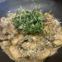 Gnocchi with mushrooms  at VegANGELov  in Belgrade