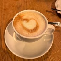 Cappuccino mit Hafermilch   at Hans im Glück in Erlangen