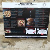 Menu at Le Vingt-Quatre Mille Cent in Bergerac