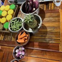 fresh veggies  at Priya's Cooking School in Ella