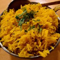 Rice at MahaRana Indian Ayurvedic Restaurant in Budapest