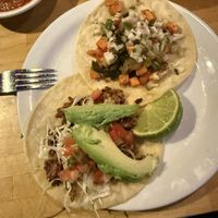 Impossible & sweet potato tacoo at Sancho Tacos in Breckenridge