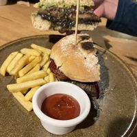 Portobello burger  at Las Estrellas in Tulum