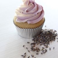 Lavender cupcake  at CupKate in Milwaukee