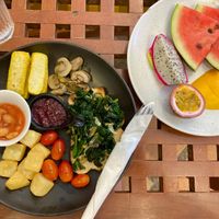 vegan breakfast, no avocado unfortunately  at Patcharee French Bakery in Ao Nang