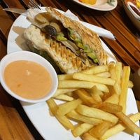 Mushroom panini  at Patcharee French Bakery in Ao Nang
