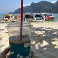 Hojicha by the sea!  at Patcharee French Bakery in Ao Nang