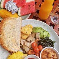 Vegan breakfast at Patcharee French Bakery in Ao Nang