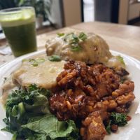 Biscuits and gravy with a side of tempeh  at Harlow - 23rd Ave in Portland