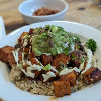 Outlaw scramble with quinoa, tempeh and black bean chilli at Harlow - 23rd Ave in Portland