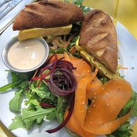 Banh Mi (absolutely not a traditional banh mi) & Salad at Harlow - 23rd Ave in Portland