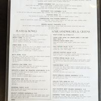 Menu at Harlow - 23rd Ave in Portland