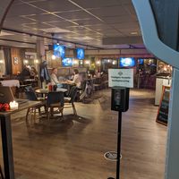 Inside the restaurant at Brödernas in Borlaenge