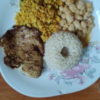 Amazing meal plus quinoa soup (no photo taken as I ate it too quickly!) at El Eden in Tarapoto