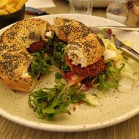 Falafel Bagel at Chapeau in Gozo