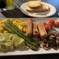 Vegan breakfast (without baked beans)  at Chapeau in Gozo