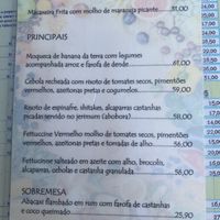 Menu em 31/12/2022  at Munganga Bistrô in Ipojuca