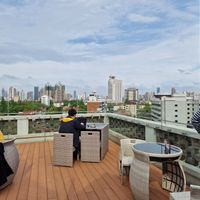 Outside patio at LN Fortunate Coffee in Shanghai