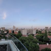 View from outdoor seating at LN Fortunate Coffee in Shanghai
