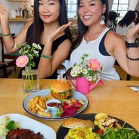 Katie Tang and friend at LN Fortunate Coffee in Shanghai