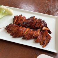 Vegan char siu  at LN Fortunate Coffee in Shanghai