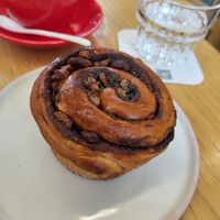 Brown sugar cinnamonroll with walnuts at LN Fortunate Coffee in Shanghai