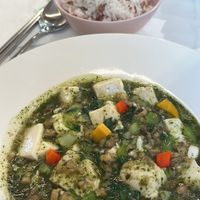 Stewed tofu with Chinese toon  at LN Fortunate Coffee in Shanghai