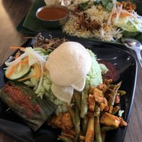 Nasi lemak + Dum briyani  at Gokul Vegetarian Restaurant - Fortune Centre in Central Singapore