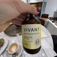 Ginger kombucha is bomb there  at Station Service in Rouen