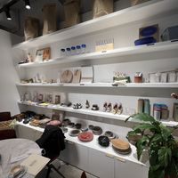 Little shop inside the cafe  at Station Service in Rouen