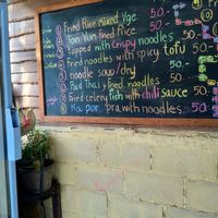 Menue at JaJa's Restaurant Thai Vegan in Koh Phangan