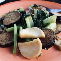 Stir fried fish with Curry powder   at JaJa's Restaurant Thai Vegan in Koh Phangan