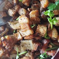 black pepper pork at JaJa's Restaurant Thai Vegan in Koh Phangan