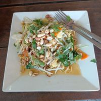 Fried noodles with veggies at JaJa's Restaurant Thai Vegan in Koh Phangan