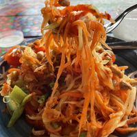 Papaya salad close-up  at JaJa's Restaurant Thai Vegan in Koh Phangan
